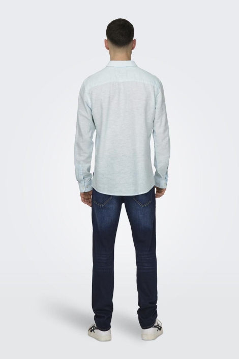Only & Sons onscaiden ls solid linen shirt noos